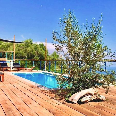 House Teigan Of Villa Intaba Breath Taking Sea Views Corfiot Riviera Corfu Island Greece With Pool Close To Ipsos Beach Pyrgi  エクステリア 写真