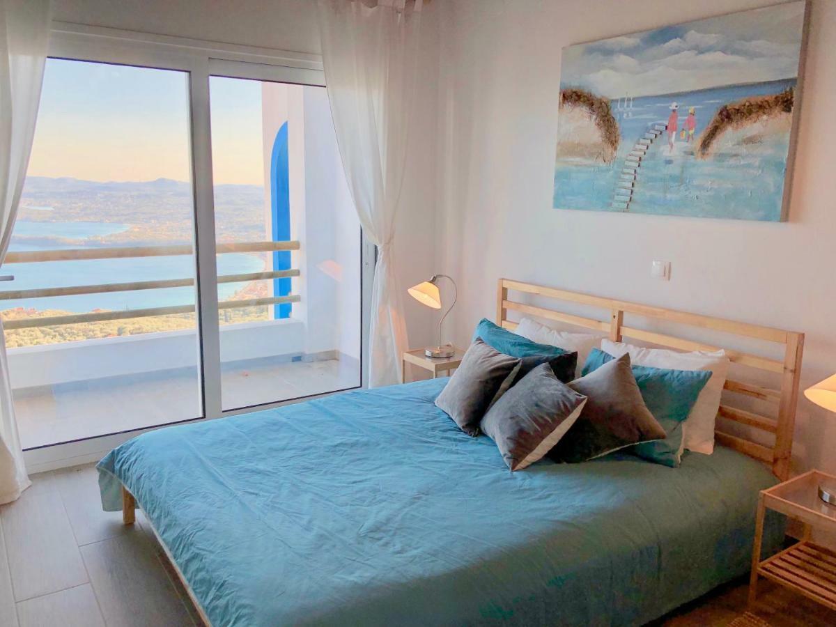 House Teigan Of Villa Intaba Breath Taking Sea Views Corfiot Riviera Corfu Island Greece With Pool Close To Ipsos Beach Pyrgi  エクステリア 写真